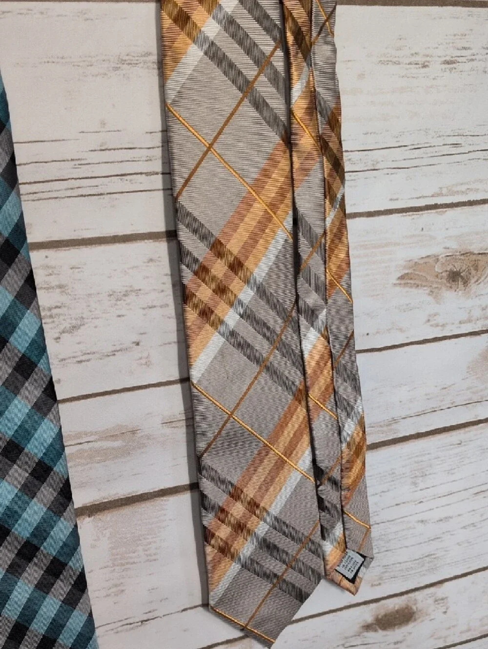 David Taylor Men's Gold, Teal, Burgundy & Gray Patterned Neckties - 4-Pack - Picture 2 of 9